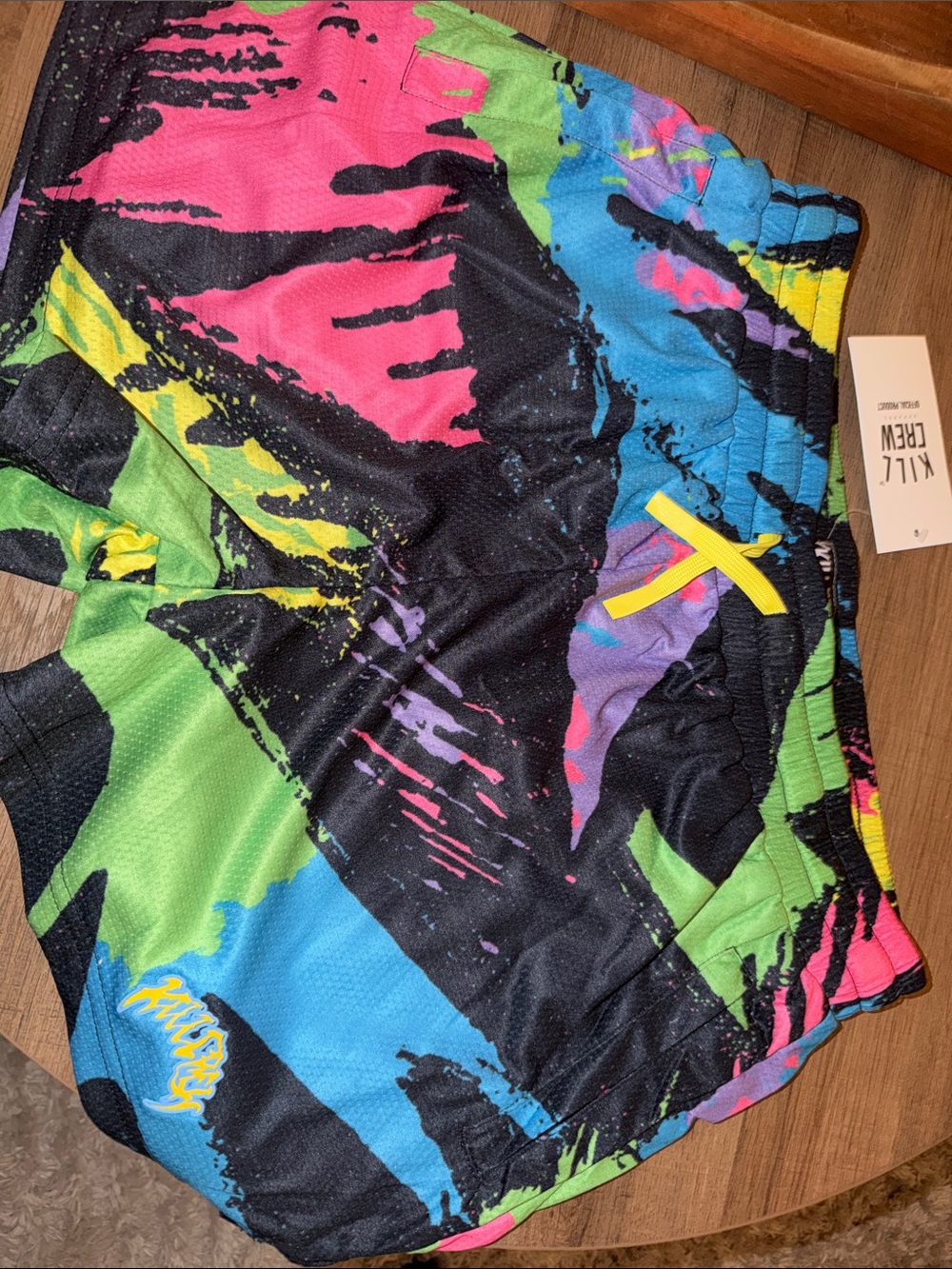 KILL CREW Men’s Neon Splash Active Shorts - Multicolor